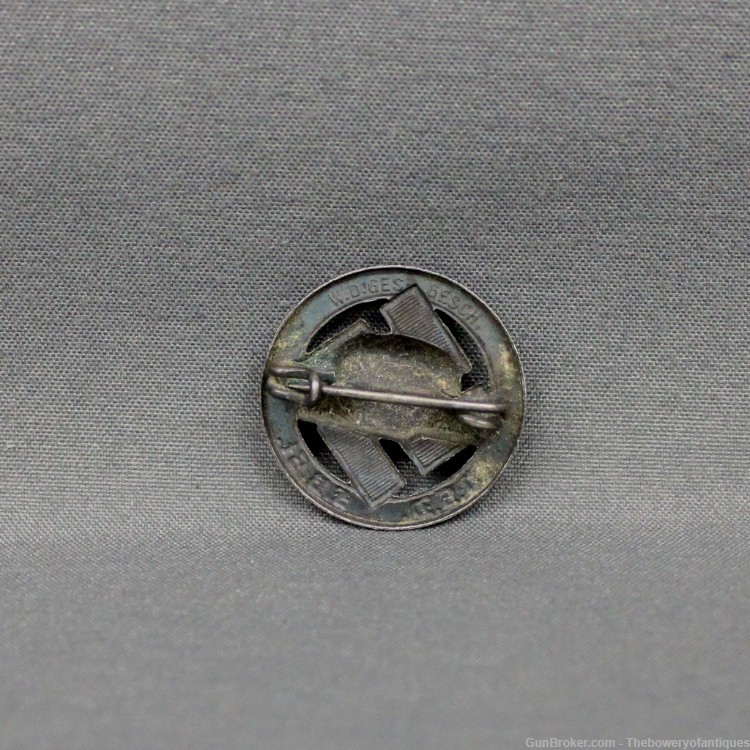 WWII German Stahlhelm Badge N.S.D.  F.B ST. Member Pin-img-1