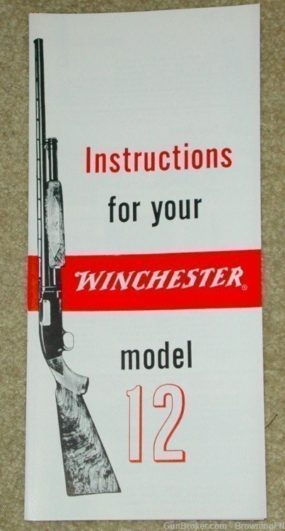 Original Pre 1964 Winchester Model 12 Pump Owners Instruction Manual-img-0