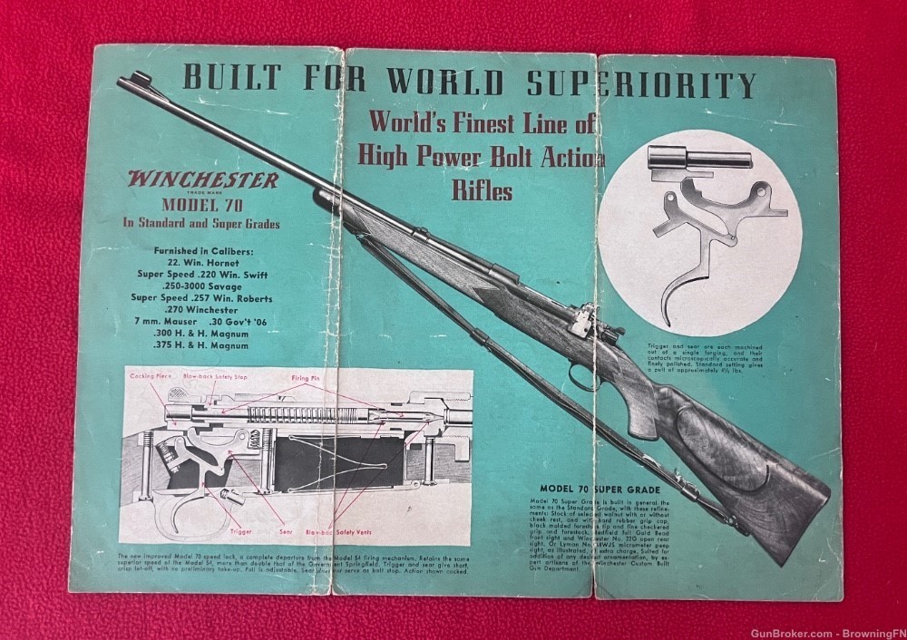 Original Winchester Model 70 Pre 1964 Intro Flyer-img-1