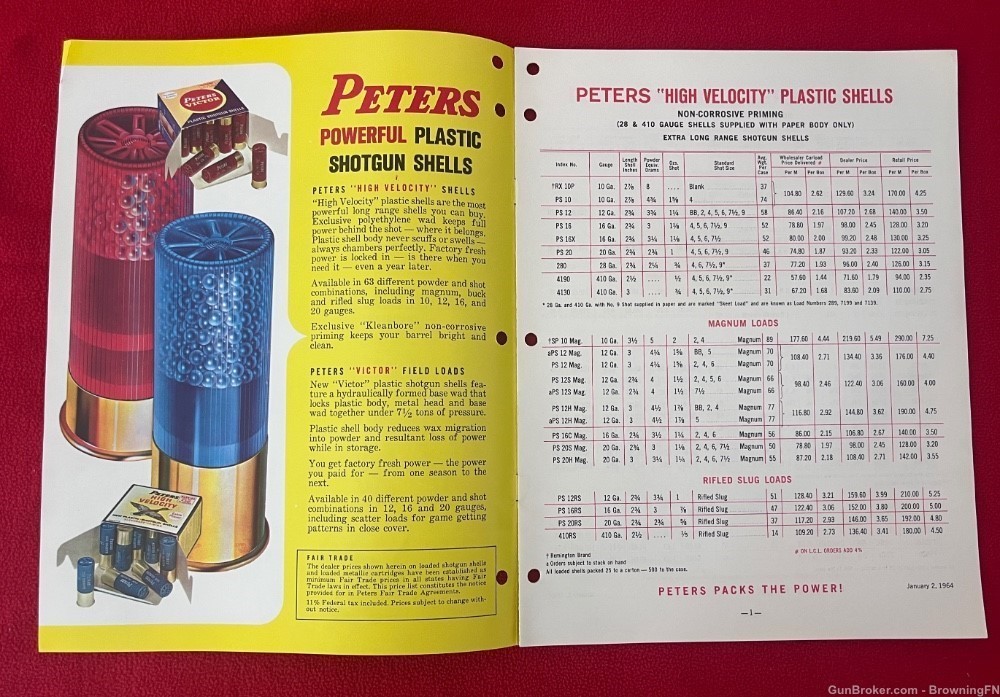 Vintage 1964 Peters Ammunition Catalog All Offering Listed......-img-1