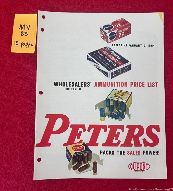 Vintage 1964 Peters Ammunition Catalog All Offering Listed......-img-0