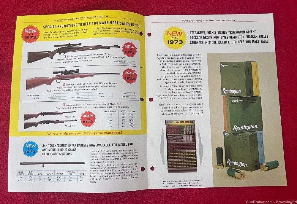 Vintage Remington Model 3200 and Left Hand 700 BDL Intro Flyer-img-1