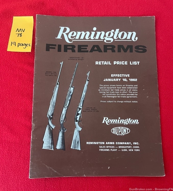 Original 1962 Remington Catalog + Retail Prices All Models -img-0