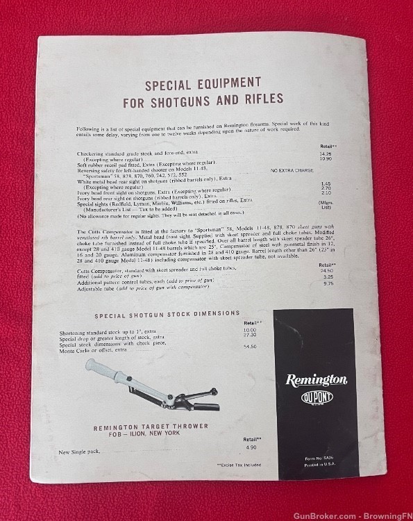 Original 1962 Remington Catalog + Retail Prices All Models -img-3