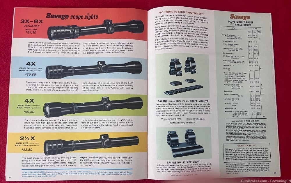 Original Savage Arms 1965 Catalog All Models Shown for 1965-img-2