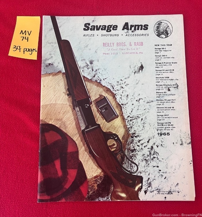 Original Savage Arms 1965 Catalog All Models Shown for 1965-img-0