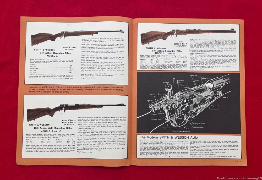 Vintage Smith & Wesson Sporting Rifles Catalog All Models -img-1