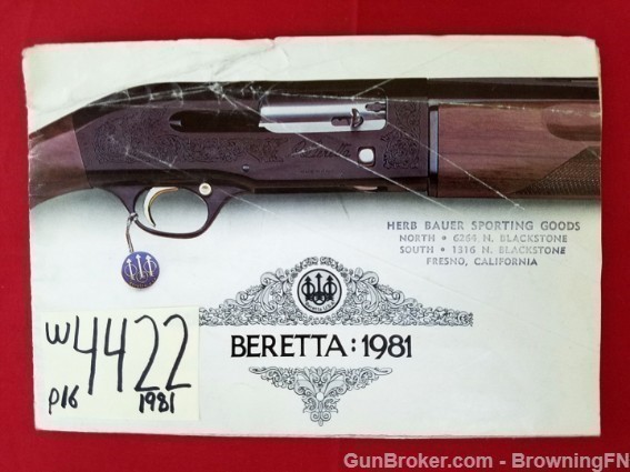 Original Beretta ALL Model Flyer 1981-img-0