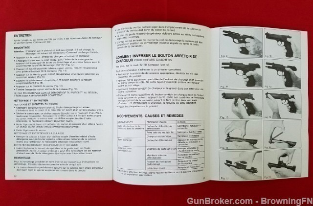 Original Beretta Series 92 Owners Manual 1988-img-2