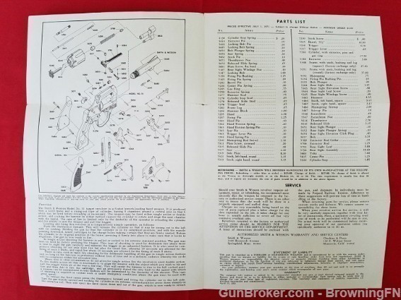 Original S&W Model 51 .22 Mag Owners Manual 1971-img-1