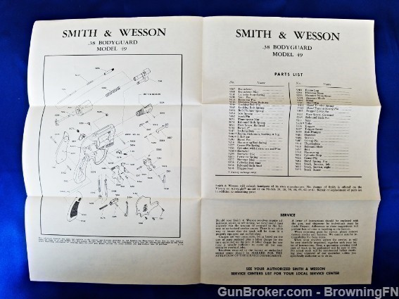 Orig S&W Model 49 Owners Instruction Manual 1978-img-1