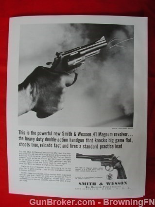 S&W .41 Magnum Model 57 58 Intro Flyer + Load Data-img-2