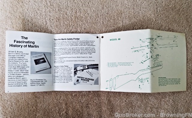 Orig Marlin Model 60 Owners Instruction Manual 10-88-img-1
