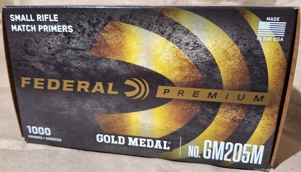 PRIMERS Federal GOLD MEDAL GM205M small rifle match primer 1000 reloading-img-4