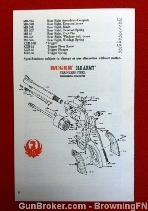 Orig Ruger Old Army Revolver Owners Instruction Manual 1979-img-1