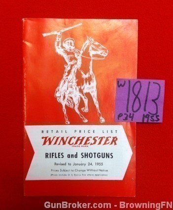 Orig Winchester ALL MODELS Retail Price List 1955-img-0