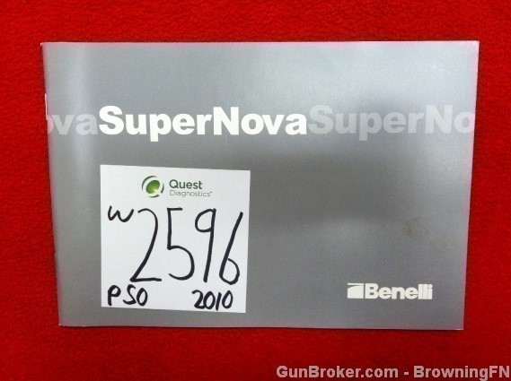 Orig Benelli Super Nova Owners Instruction Manual 2010-img-0