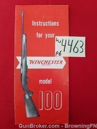Orig Winchester Model 100 Owners Manual-img-0