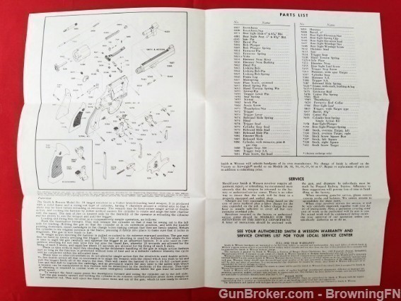 Orig S&W Model 14 Owners Instruction Manual 1975-img-1