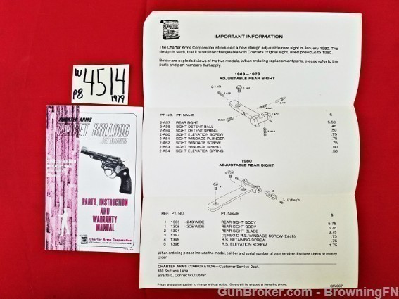 Charter Arms Target Bulldog Owners Instruction Manual 1979-img-0
