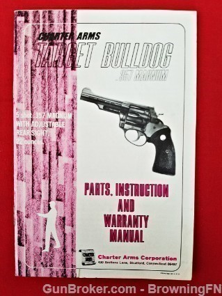 Charter Arms Target Bulldog Owners Instruction Manual 1979-img-1