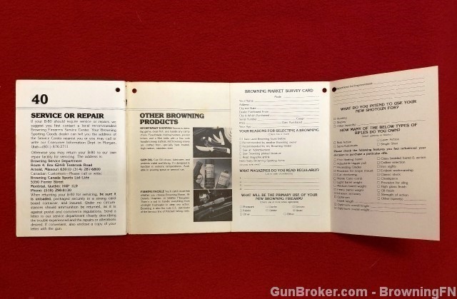 Orig Browning B-80 Owners Instruction Manual-img-1