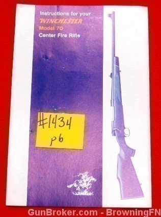 Orig Winchester Owners Instruction Manual Model 70-img-0
