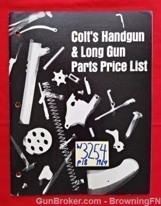 Orig Colt Handgun & Long Gun Parts Price List 1969-img-0