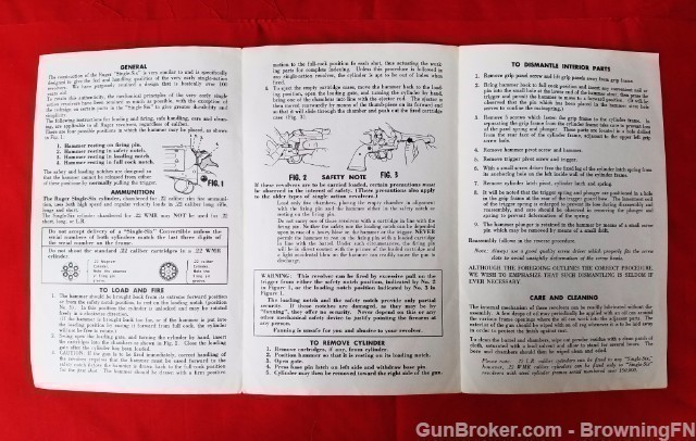 Orig Ruger Super Single-Six Owners Instruction Manual 1972-img-1