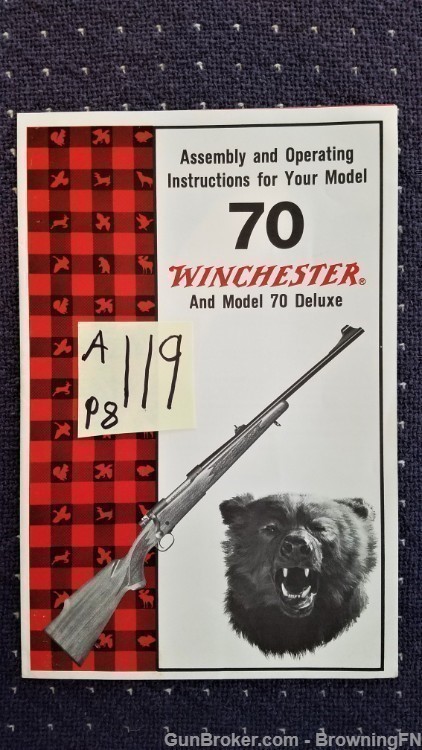 Original Winchester Model 70 Owners Manual-img-0