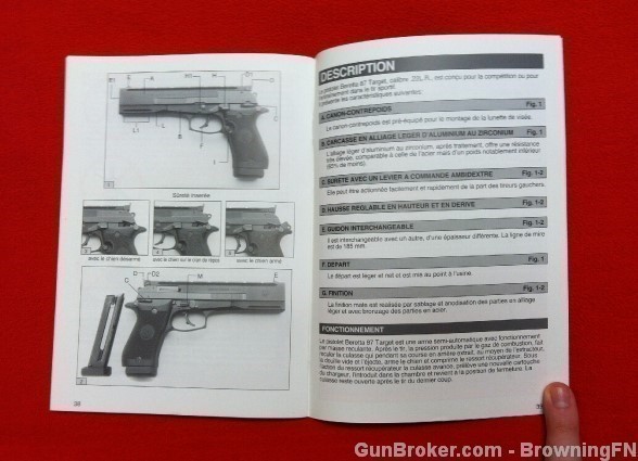 Orig Beretta Model 87 Owners Instruction Manual-img-1