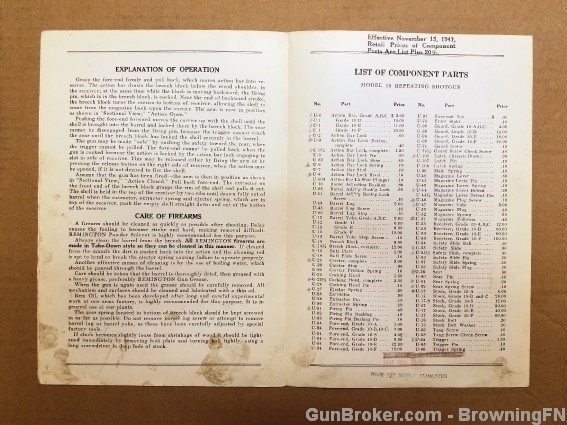 Orig Remington Model 10 Owners Manual 1941-img-1