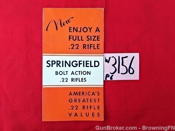 Orig Springfield Full Size .22 Rifles Flyer 22-img-0