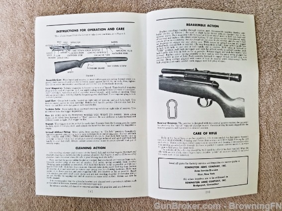Orig Remington Model 550-1 Owners Instruction Manual-img-1