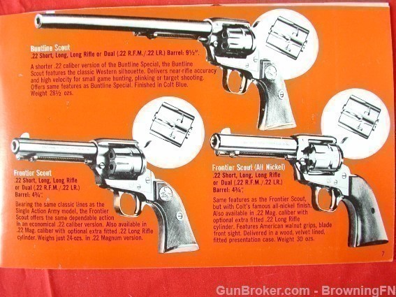 Orig. Colt ALL MODELS Catalog Mar. 1970 Python SAA-img-5
