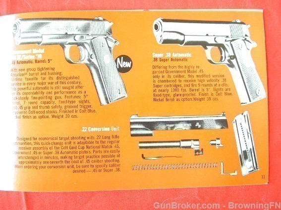 Orig. Colt ALL MODELS Catalog Mar. 1970 Python SAA-img-9