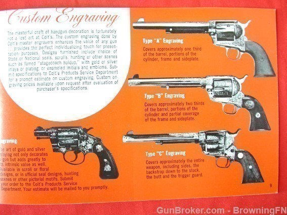 Orig. Colt ALL MODELS Catalog Mar. 1970 Python SAA-img-7