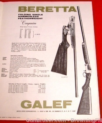 Orig Beretta Galef Presentaion Models Flyer 1960s-img-7