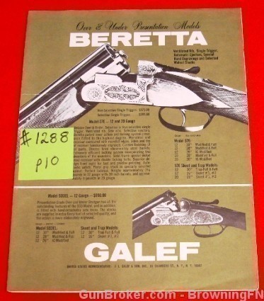 Orig Beretta Galef Presentaion Models Flyer 1960s-img-0