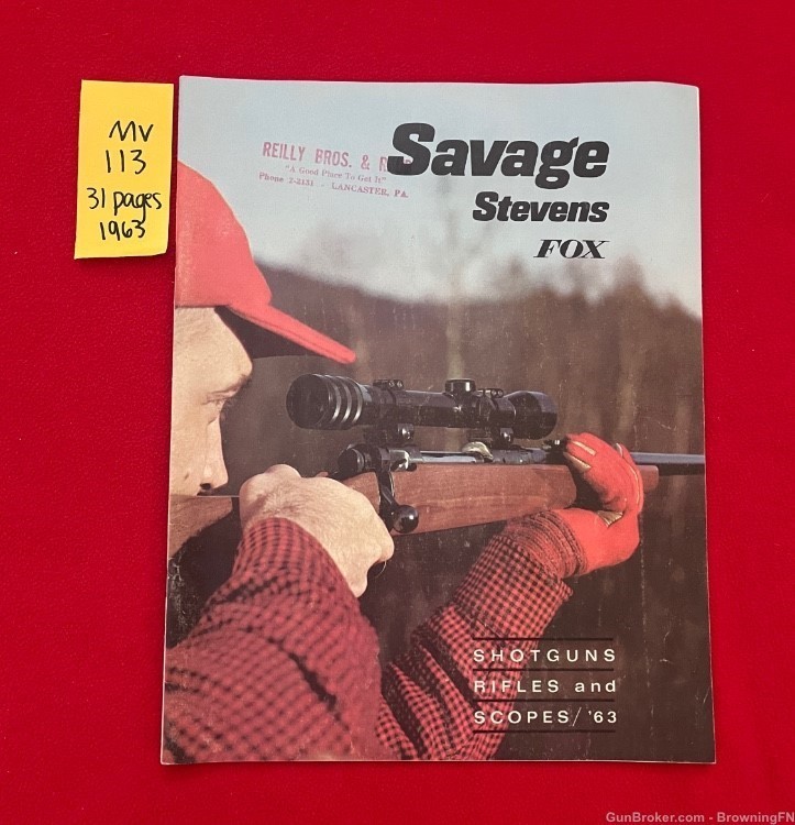 Original 1963 Savage Stevens Fox Catalog All Models Listed for That year!-img-0