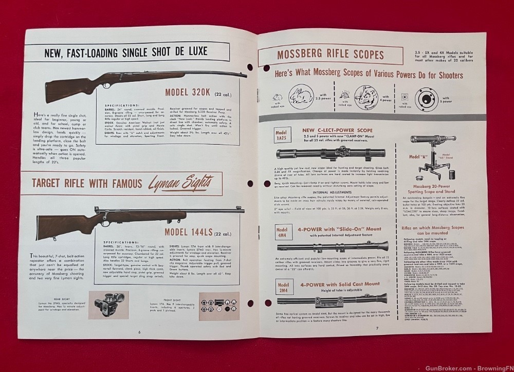 Vintage 1960s Mossberg Catalog All Models Listed for That year!-img-2