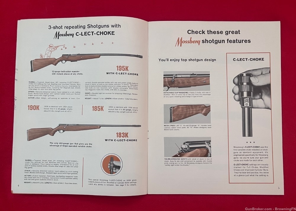 Vintage 1960s Mossberg Catalog All Models Listed for That year!-img-1