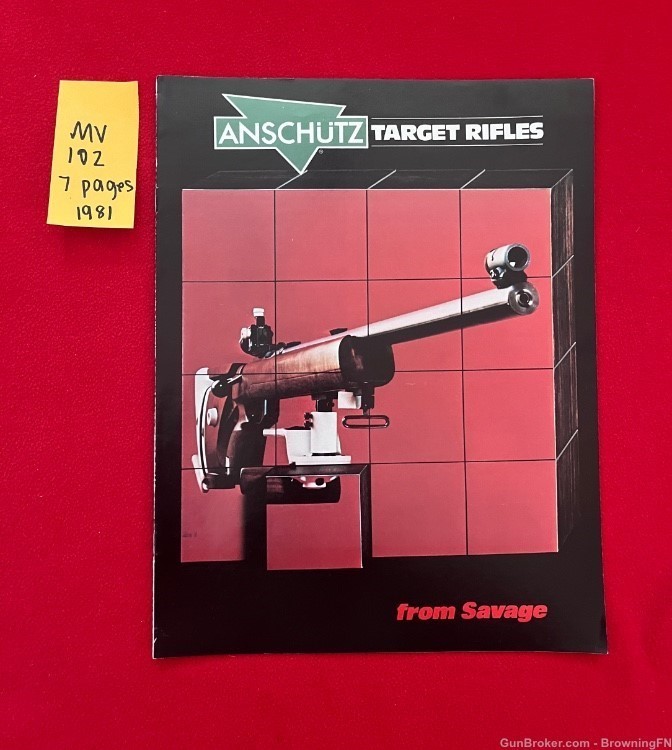 Vintage 1981 Savage Anschutz Target Rifle Catalog All Models Pictured-img-0