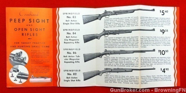 Orig Springfield Finer Sighting .22 Rifles Flyer-img-1