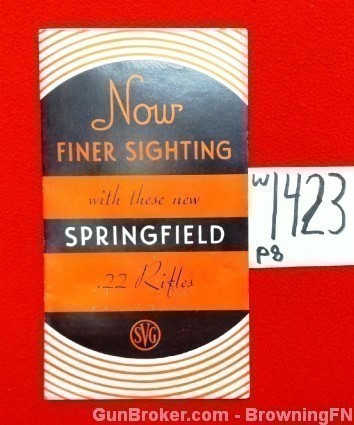 Orig Springfield Finer Sighting .22 Rifles Flyer-img-0
