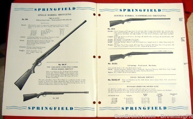 Orig Springfield 1942 Price List Rifles & Shotguns-img-2
