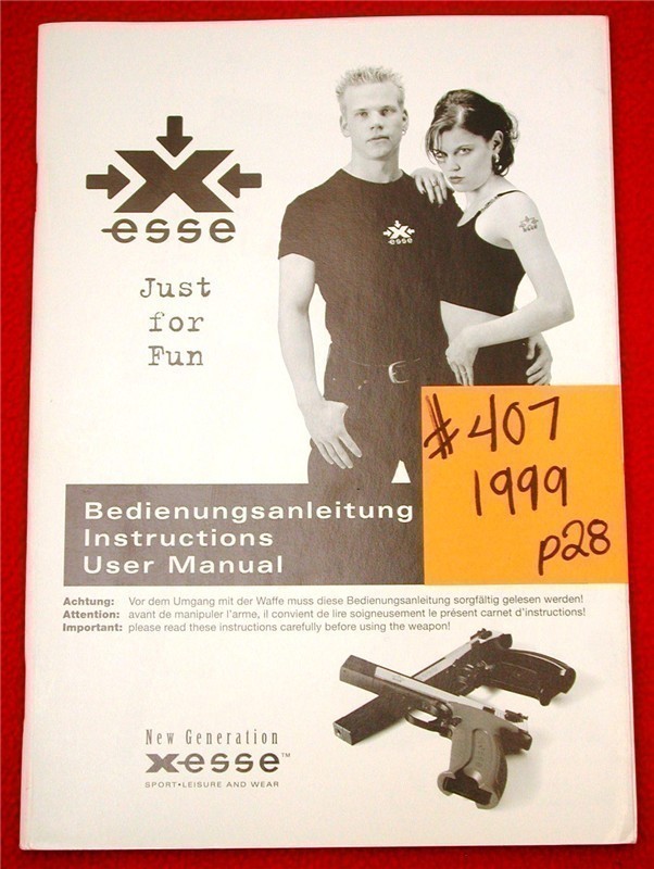 Orig Sig Arms Hammerli SA Xesse 1999 Catalog 28 pg-img-0