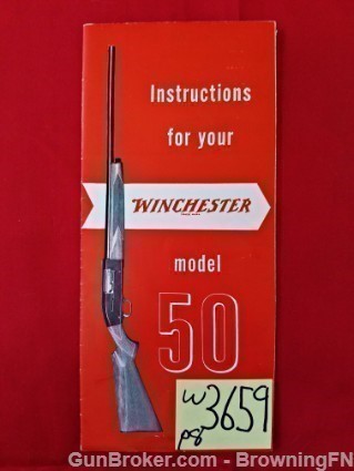 Orig Winchester Model 50 Owners Instruction Manual-img-0