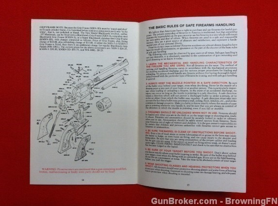 Orig Ruger Blackhawk Owners Instruction Manual 1982-img-1