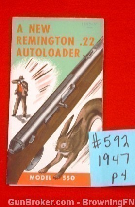 Orig Remington Model 550 Intro Flyer 1940s .22-img-0